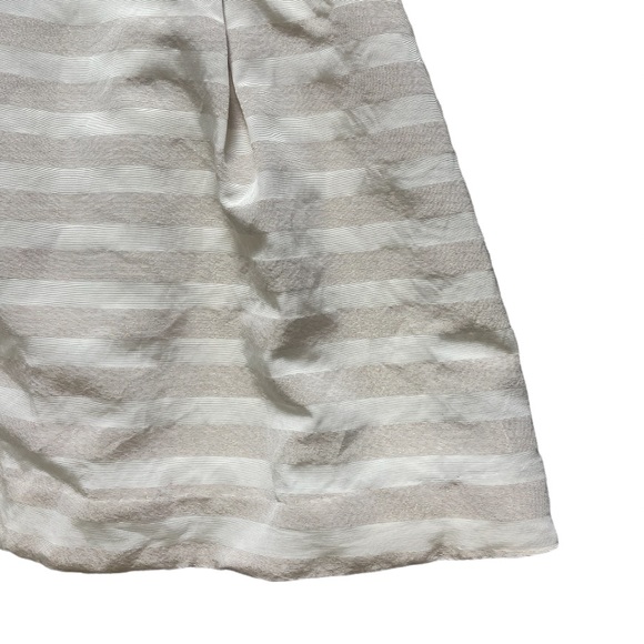 Lilly Pulitzer Blossom Cream Gold Striped Embroidered Strapless Silk Dre… - Picture 10 of 14